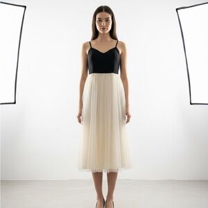 NWT Cupshe Black and Cream Tule dress